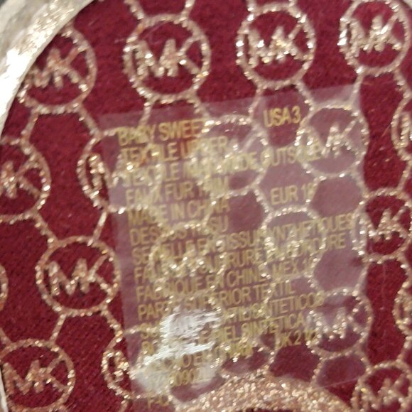 Michael Kors Baby Sweet Red Velvet & Faux Fur Booties - Picture 12 of 12